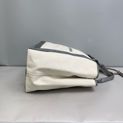 Balenciaga Beach Tote Canvas Grey White Balenciaga Beach Tote Canvas Grey White