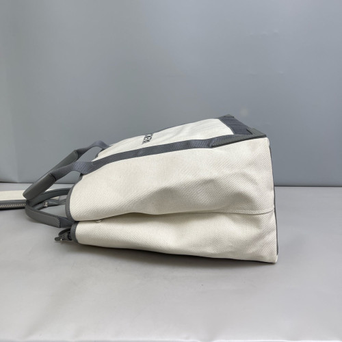 Balenciaga Beach Tote Canvas Grey White Balenciaga Beach Tote Canvas Grey White