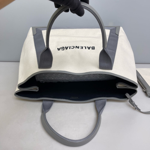 Balenciaga Beach Tote Canvas Grey White Balenciaga Beach Tote Canvas Grey White