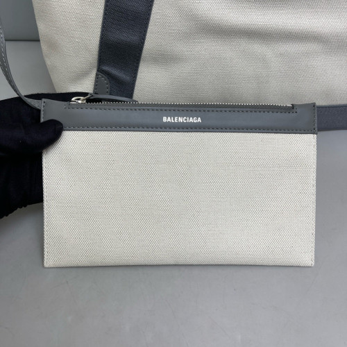 Balenciaga Beach Tote Canvas Grey White Balenciaga Beach Tote Canvas Grey White