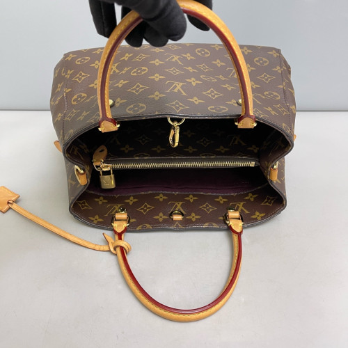 Louis Vuitton Montaigne MM Monogram Dark Brown Light Brown