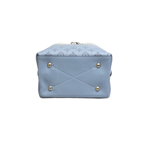 Louis Vuitton Muria Bucket Mahina White Grey Light Blue