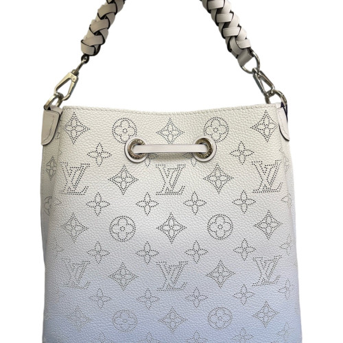Louis Vuitton Muria Bucket Mahina White Grey Light Blue