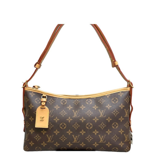 Louis Vuitton Carryall East West Shoulder Bag Monogram Dark Brown Light Brown