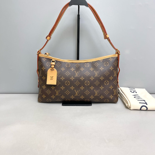 Louis Vuitton Carryall East West Shoulder Bag Monogram Dark Brown Light Brown