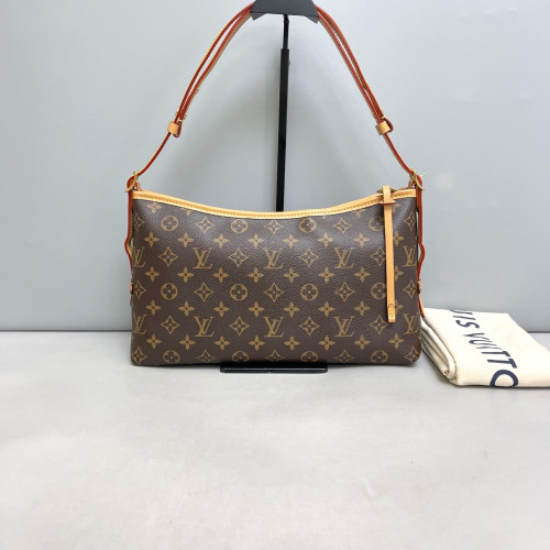 Louis Vuitton Carryall East West Shoulder Bag Monogram Dark Brown Light Brown