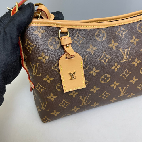 Louis Vuitton Carryall East West Shoulder Bag Monogram Dark Brown Light Brown