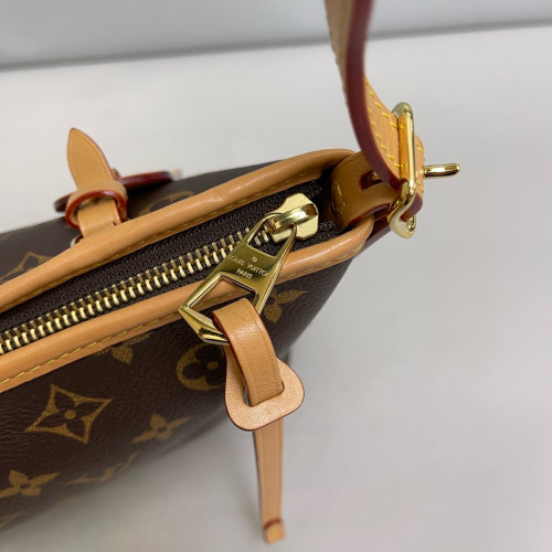 Louis Vuitton Carryall East West Shoulder Bag Monogram Dark Brown Light Brown