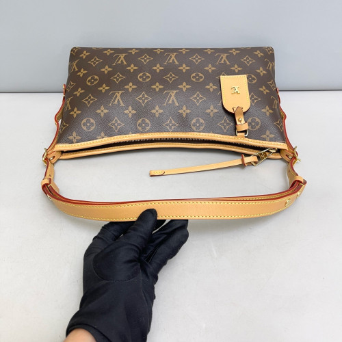 Louis Vuitton Carryall East West Shoulder Bag Monogram Dark Brown Light Brown