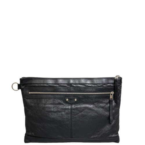 Balenciaga Clutch Calfskin Black