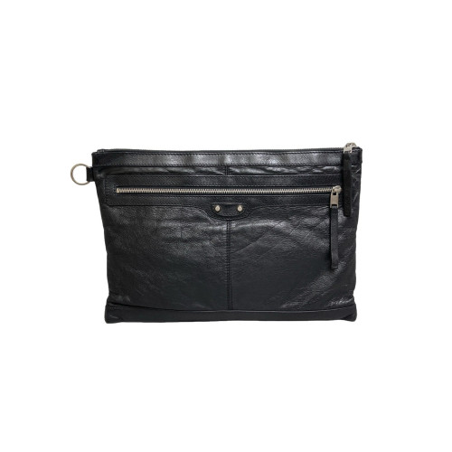 Balenciaga Clutch Calfskin Black