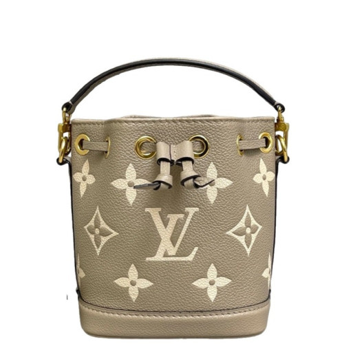 Louis Vuitton Nano Noe Monogram Empreinte Tourterelle Creme White