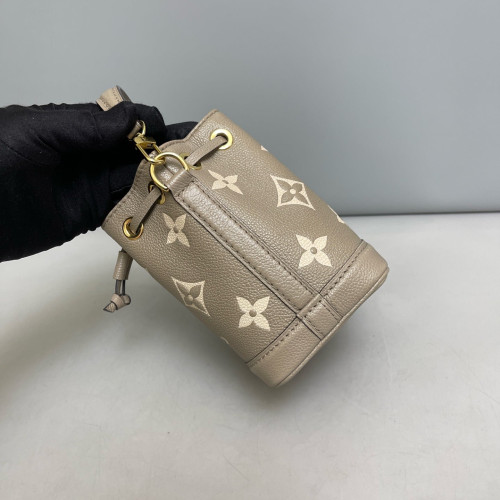 Louis Vuitton Nano Noe Monogram Empreinte Tourterelle Creme White