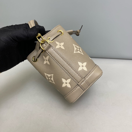 Louis Vuitton Nano Noe Monogram Empreinte Tourterelle Creme White