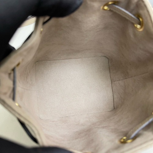 Louis Vuitton Nano Noe Monogram Empreinte Tourterelle Creme White