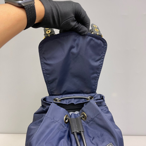 Burberry Medium Rucksack Backpack Nylon Dark Blue