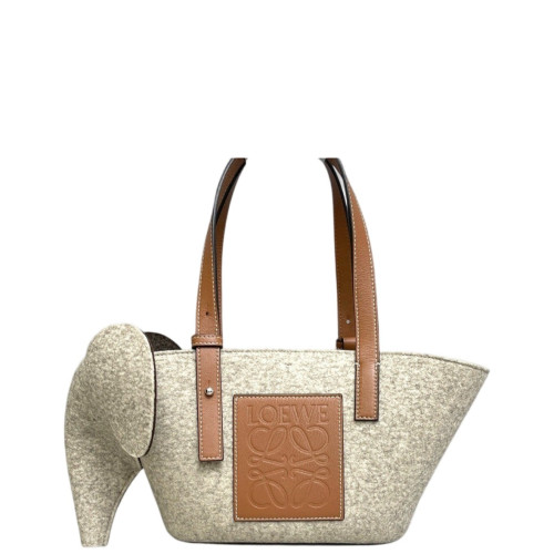 Loewe Shoulder Bag Felt Cloth Grey