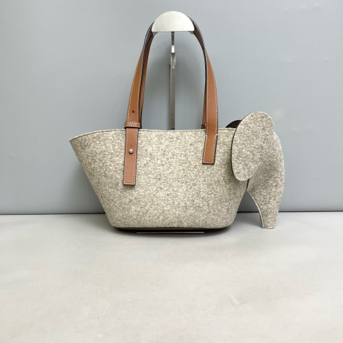 Loewe Shoulder Bag Felt Cloth Grey