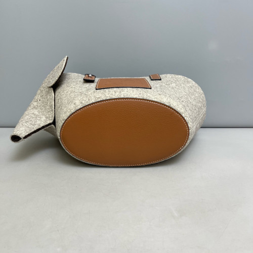 Loewe Shoulder Bag Felt Cloth Grey