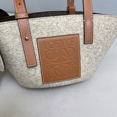 Loewe Shoulder Bag Felt Cloth Grey