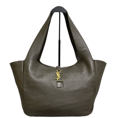 Yves Saint Laurent LE 5 A 7 Bea Tote Grained Calfskin Dark Green Yves Saint Laurent LE 5 A 7 Bea Tote Grained Calfskin Dark Green