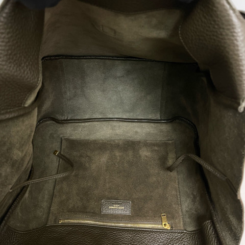 Yves Saint Laurent LE 5 A 7 Bea Tote Grained Calfskin Dark Green Yves Saint Laurent LE 5 A 7 Bea Tote Grained Calfskin Dark Green