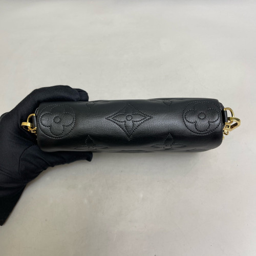 Louis Vuitton Bubblegram Wallet On Strap Monogram Empreinte Black