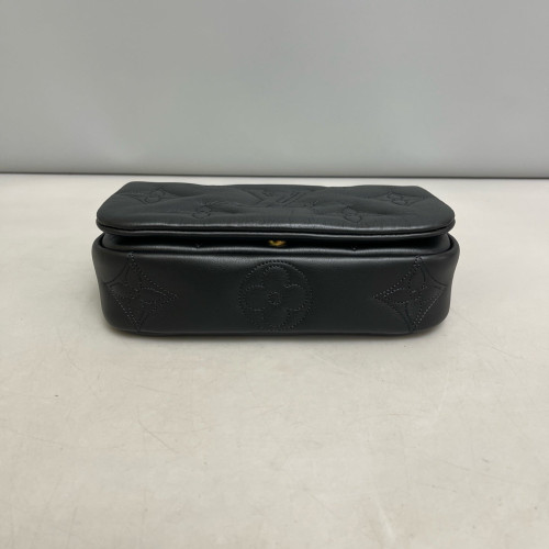 Louis Vuitton Bubblegram Wallet On Strap Monogram Empreinte Black