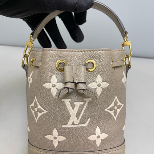 Louis Vuitton Nano Noe Monogram Empreinte Giant Grey White