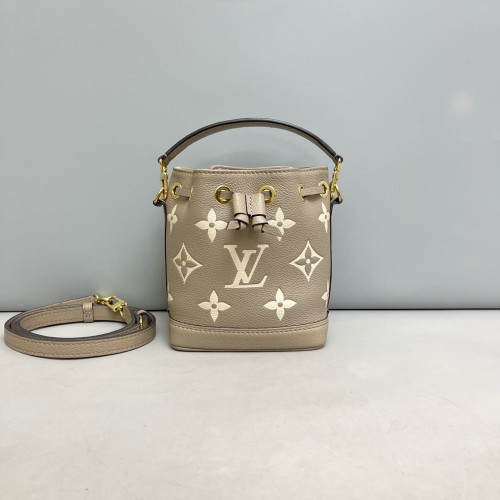 Louis Vuitton Nano Noe Monogram Empreinte Giant Grey White