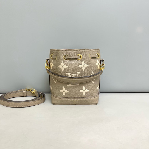 Louis Vuitton Nano Noe Monogram Empreinte Giant Grey White