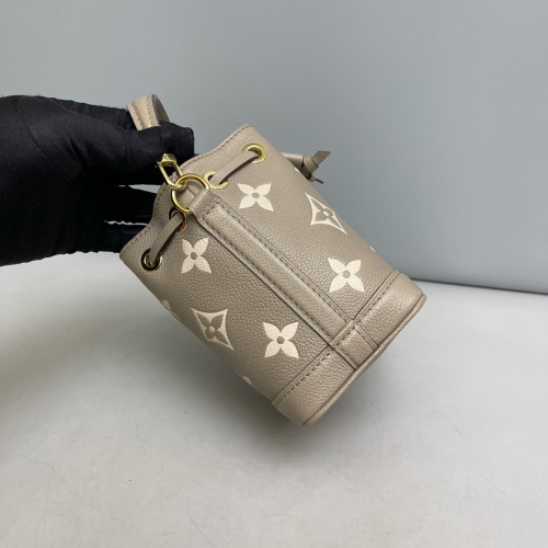 Louis Vuitton Nano Noe Monogram Empreinte Giant Grey White