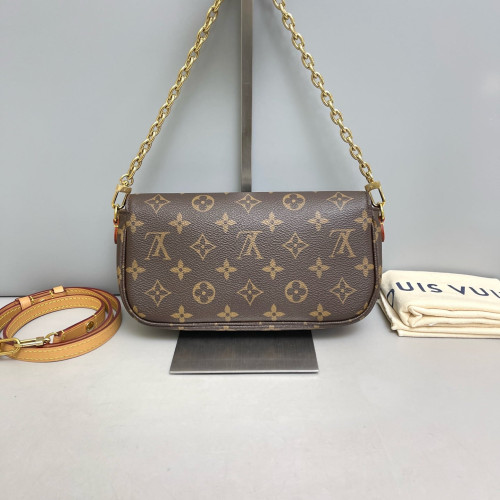 Louis Vuitton Ivy Wallet On Chain Monogram Dark Brown Light Brown