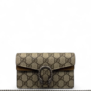 Gucci Dionysus Super Mini Dionysus GG Supreme Monogram Beige Brown