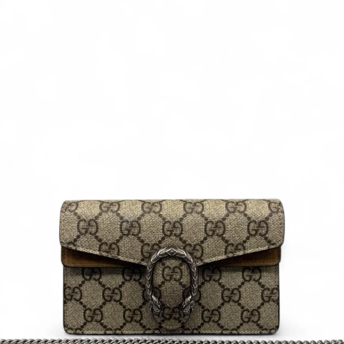 Gucci Dionysus Super Mini Dionysus GG Supreme Monogram Beige Brown Gucci Dionysus Super Mini Dionysus GG Supreme Monogram Beige Brown