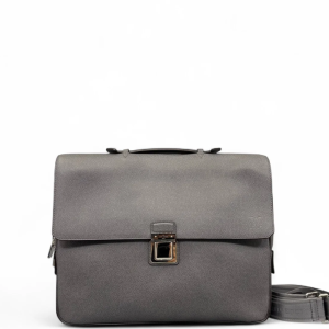 Louis Vuitton Vassili Briefcase Gm Calfskin Grey