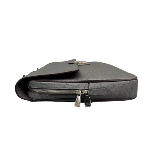 Louis Vuitton Vassili Briefcase Gm Calfskin Grey