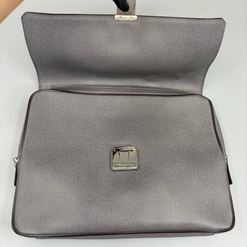 Louis Vuitton Vassili Briefcase Gm Calfskin Grey