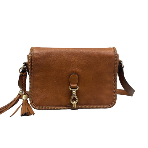 Gucci Tassel Medium Marrakech Messenger Bag Grained Calfskin Tan