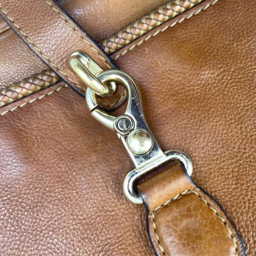 Gucci Tassel Medium Marrakech Messenger Bag Grained Calfskin Tan
