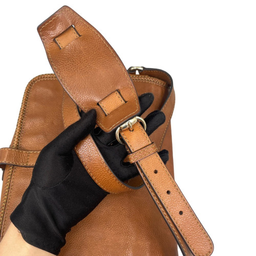 Gucci Tassel Medium Marrakech Messenger Bag Grained Calfskin Tan