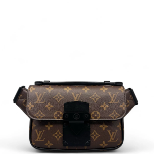 Louis Vuitton S Lock Sling Bag Monogram Black Dark Brown Light Brown