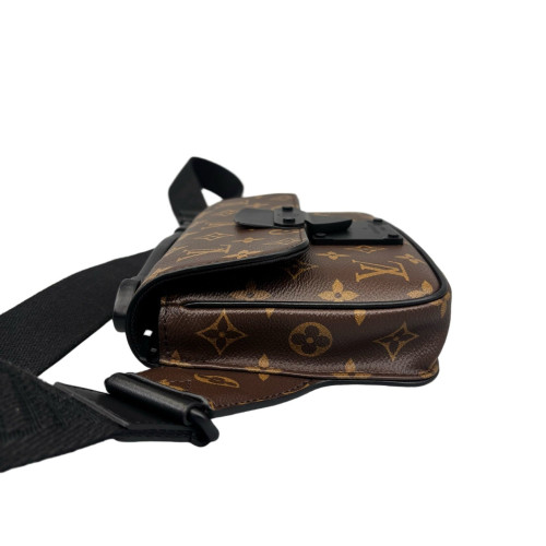 Louis Vuitton S Lock Sling Bag Monogram Black Dark Brown Light Brown