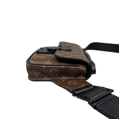Louis Vuitton S Lock Sling Bag Monogram Black Dark Brown Light Brown