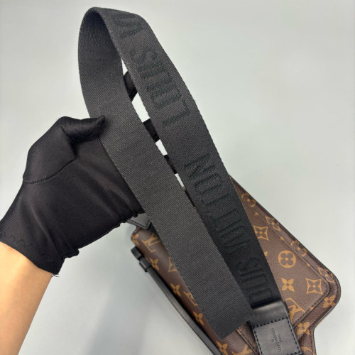 Louis Vuitton S Lock Sling Bag Monogram Black Dark Brown Light Brown