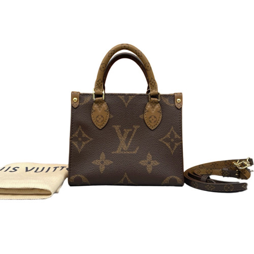 Louis Vuitton Onthego BB Reverse Monogram Giant Dark Brown Light Brown
