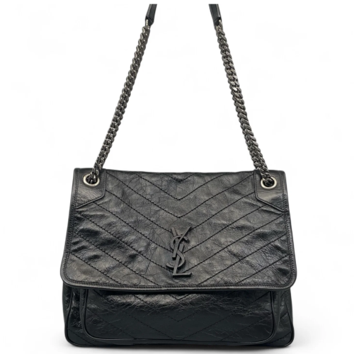 Yves Saint Laurent Large Niki Chain Calfskin Black Yves Saint Laurent Large Niki Chain Calfskin Black