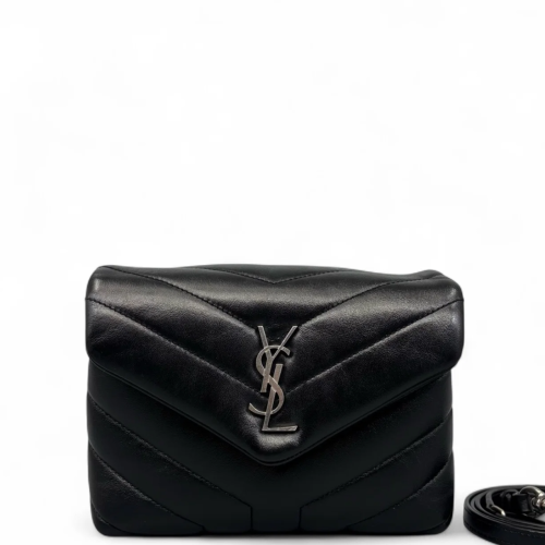 Yves Saint Laurent Toy Loulou Chain Calfskin Black