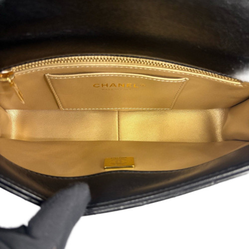 Chanel Quilted Shoulder Bag Lambskin Black