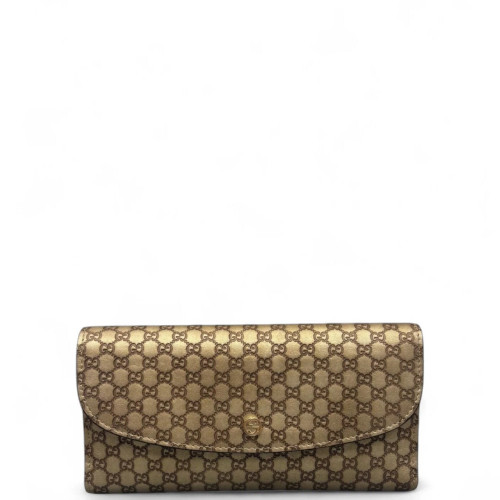 Gucci Continental Wallet Guccissima Beige Brown